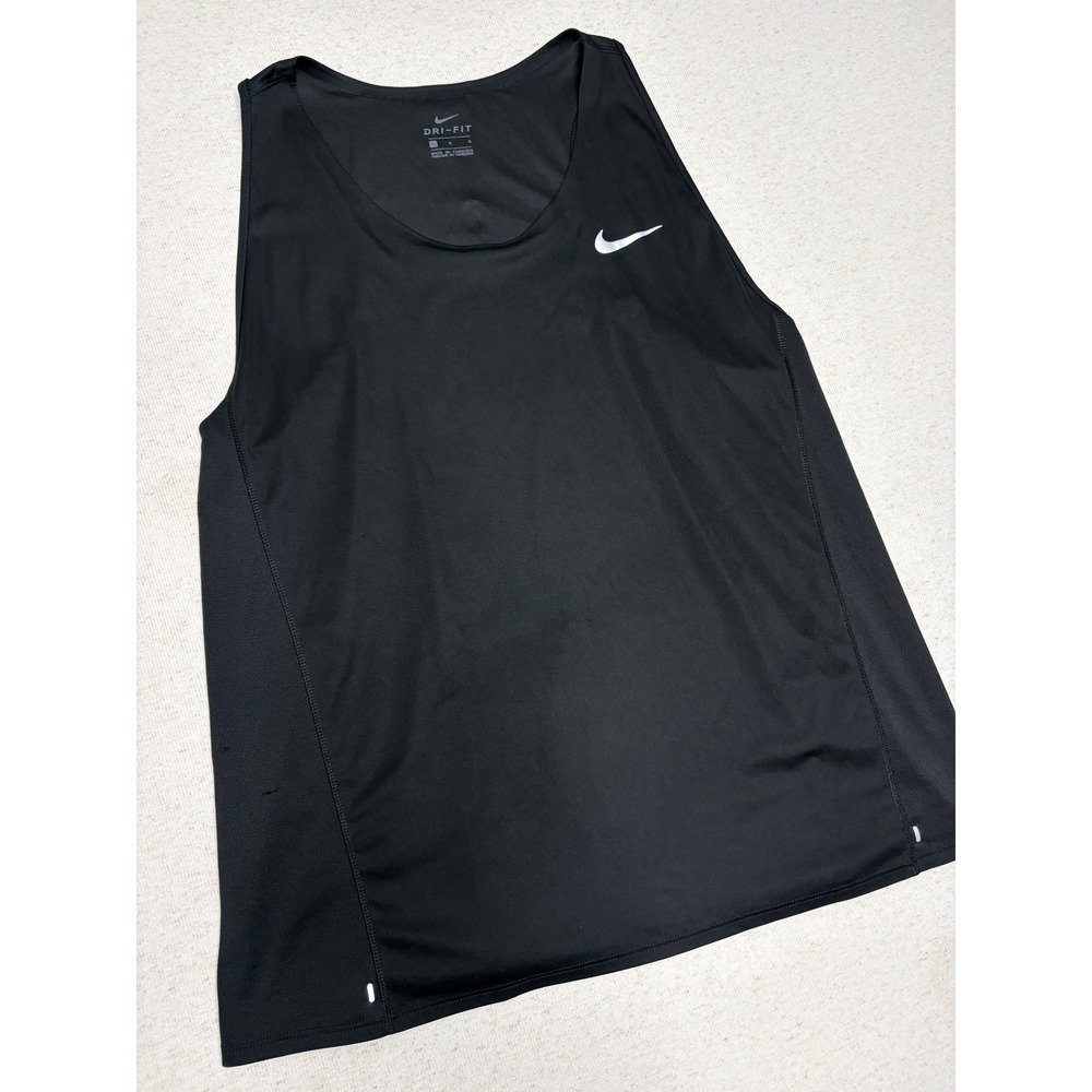 Nike Dri-FIT Miler Running Tank Top Black CJ2011-010 Womens Large